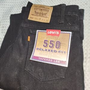 VINTAGE 1994 LEVIS 550 ORANGE TAG MENS SZ 34 X 36 BLACK JEANS